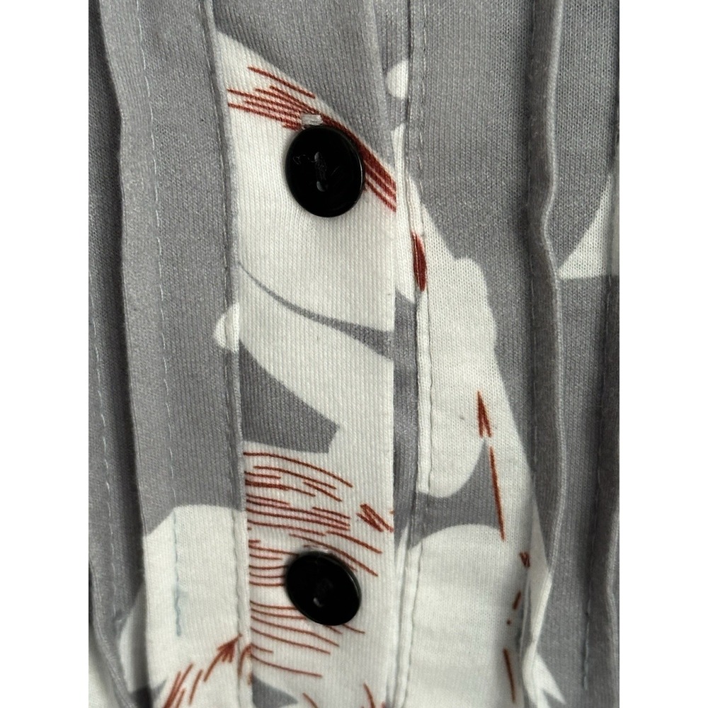 Reborn Women's Tunic/Dress Gray with Florals Size (L) - Picture 5 of 16